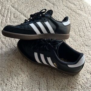 Adidas Men's Black and White Samba Sneakers